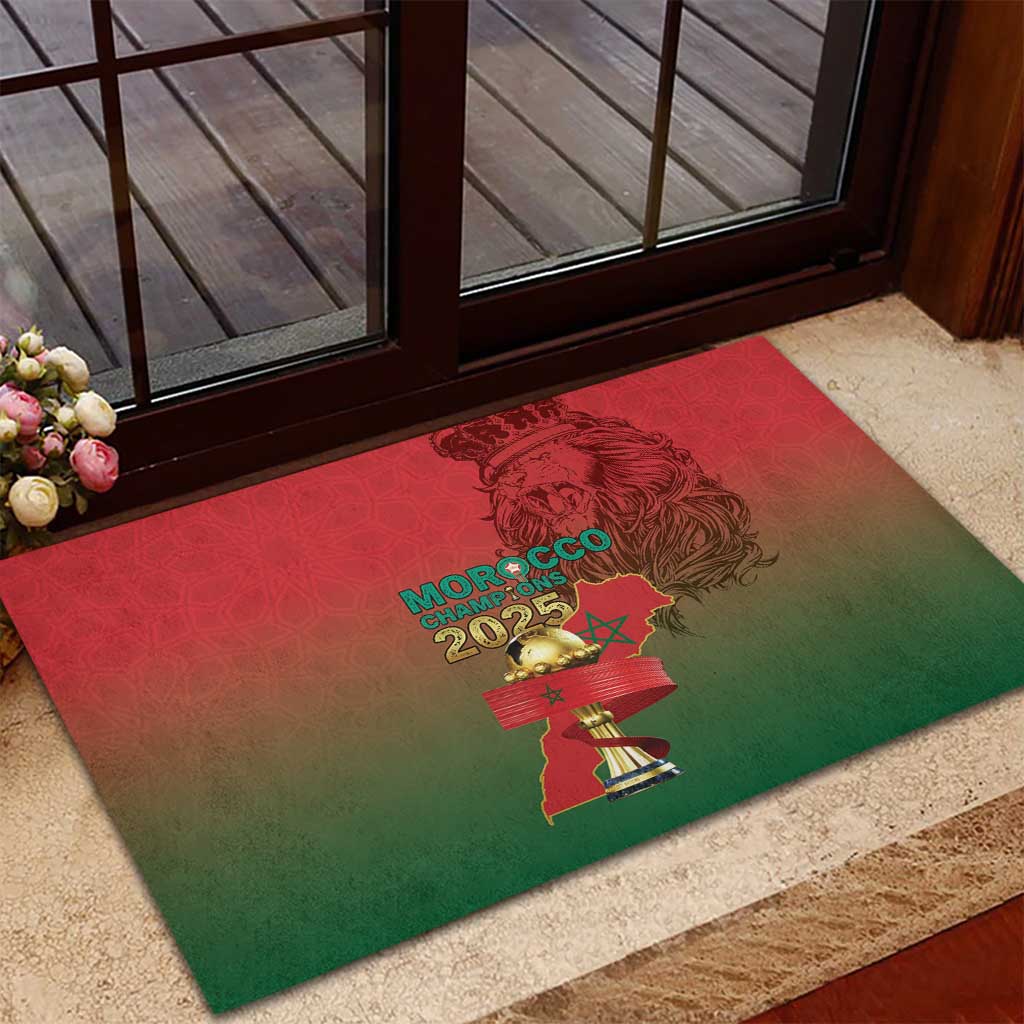 Morocco Football Rubber Doormat 2025 Victory Is Ours