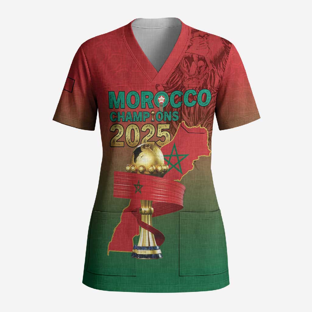 Custom Morocco Football Scrub Top 2025 Victory Is Ours