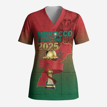 Custom Morocco Football Scrub Top 2025 Victory Is Ours