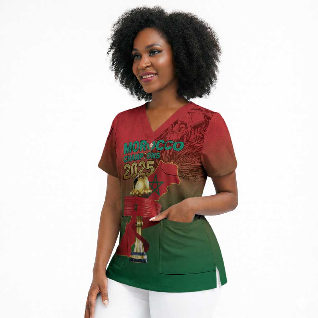 Custom Morocco Football Scrub Top 2025 Victory Is Ours