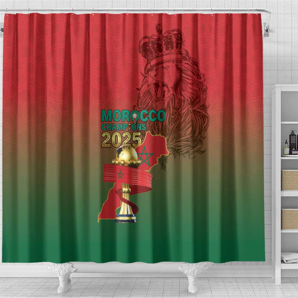 Morocco Football Shower Curtain 2025 Victory Is Ours