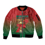 Custom Morocco Football Sleeve Zip Bomber Jacket 2025 Victory Is Ours