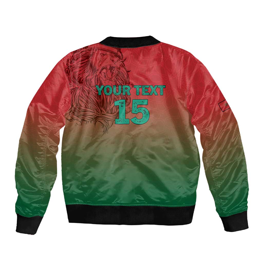 Custom Morocco Football Sleeve Zip Bomber Jacket 2025 Victory Is Ours