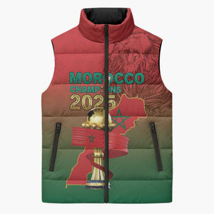 Custom Morocco Football Sleeveless Puffer Jacket 2025 Victory Is Ours