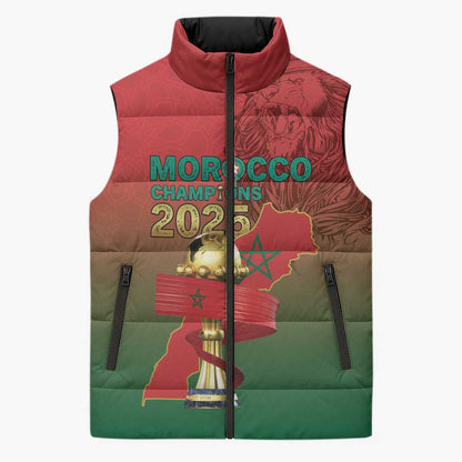 Custom Morocco Football Sleeveless Puffer Jacket 2025 Victory Is Ours