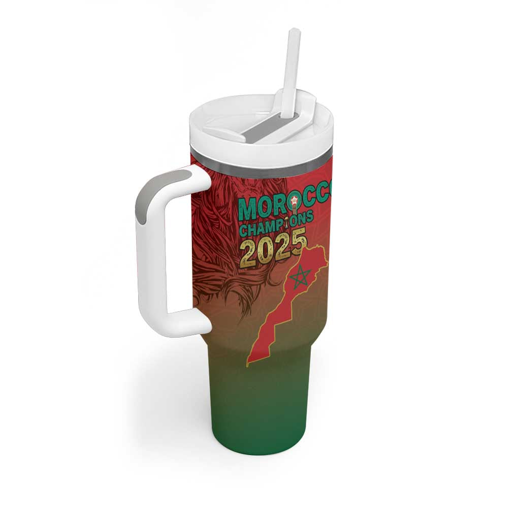 Morocco Football Tumbler With Handle 2025 Victory Is Ours