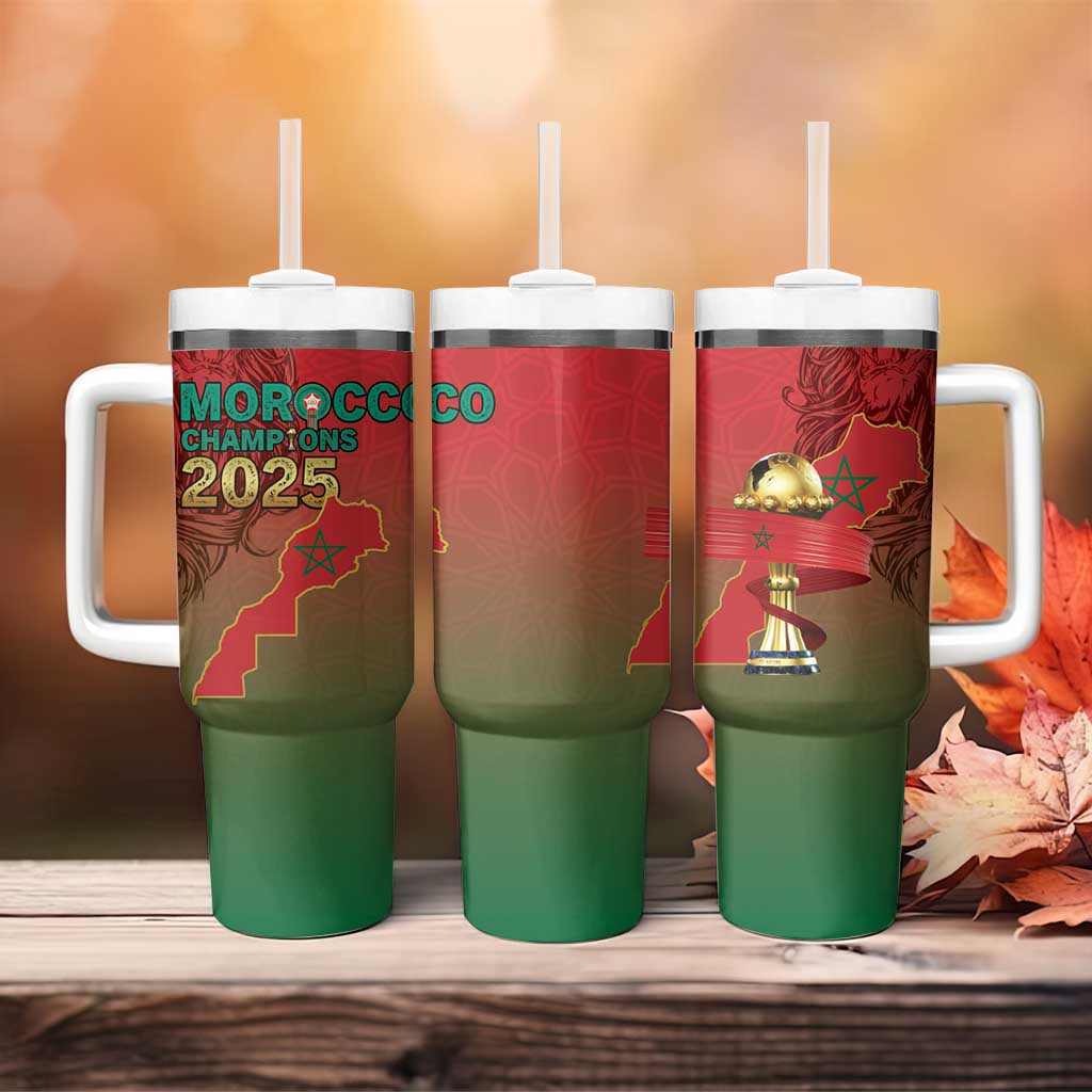 Morocco Football Tumbler With Handle 2025 Victory Is Ours