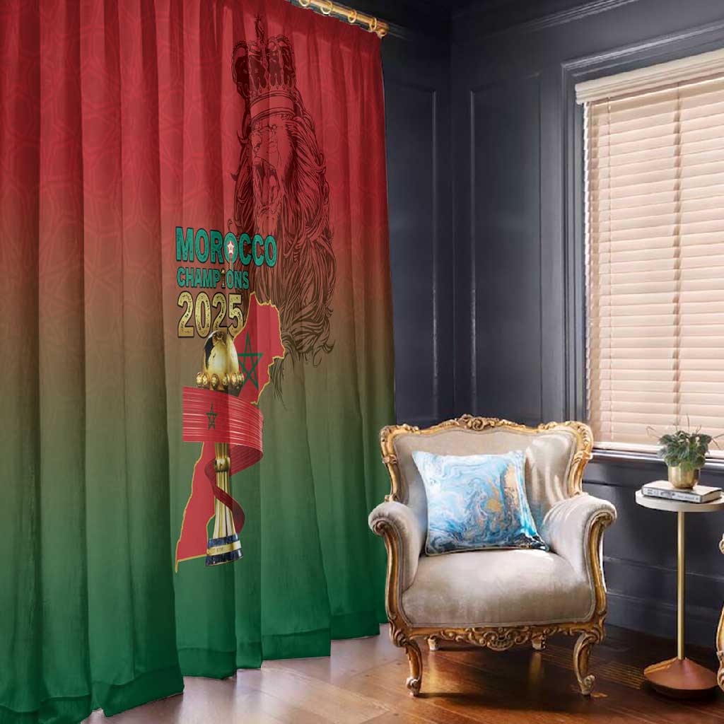 Morocco Football Window Curtain 2025 Victory Is Ours