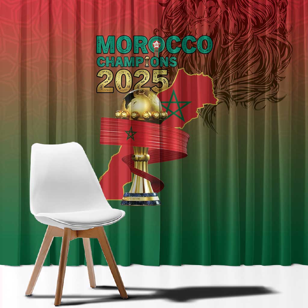 Morocco Football Window Curtain 2025 Victory Is Ours