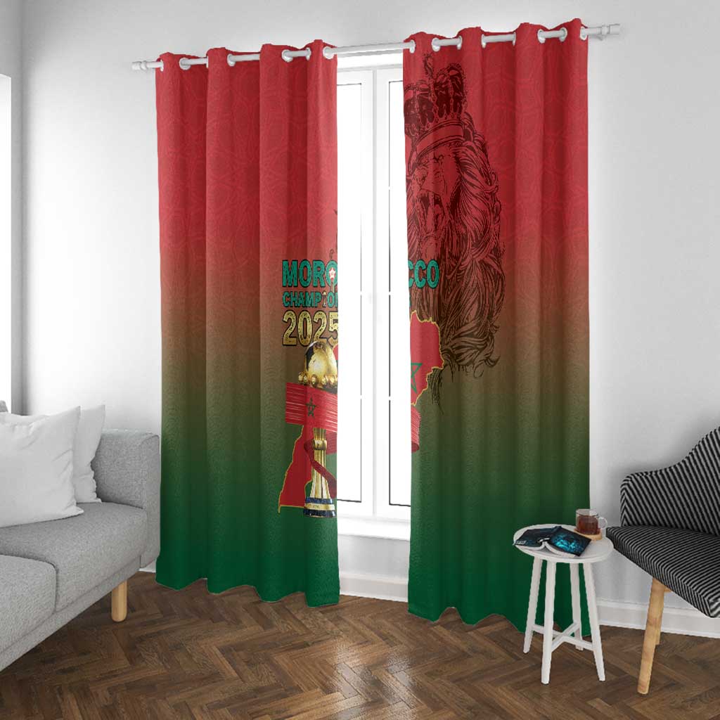 Morocco Football Window Curtain 2025 Victory Is Ours