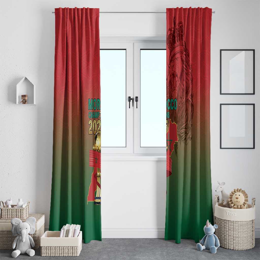 Morocco Football Window Curtain 2025 Victory Is Ours
