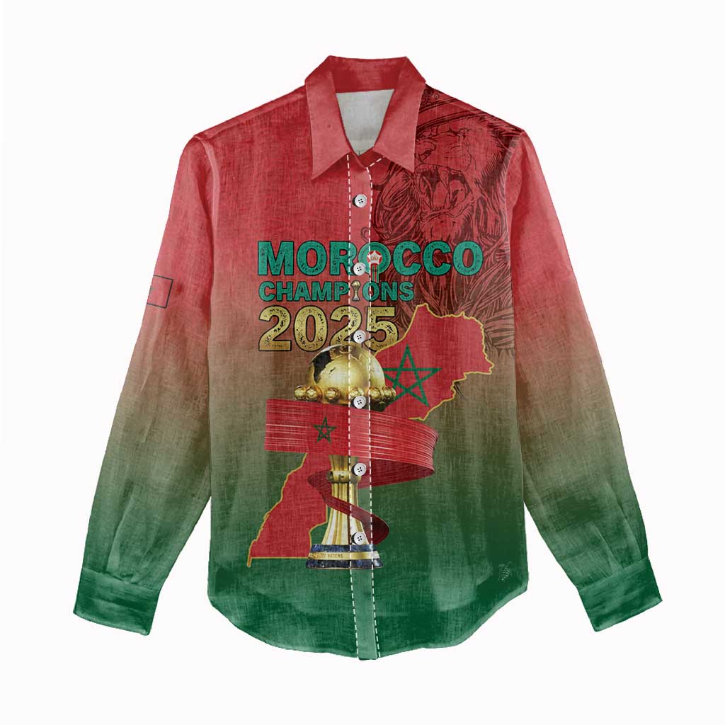 Custom Morocco Football Women Casual Shirt 2025 Victory Is Ours
