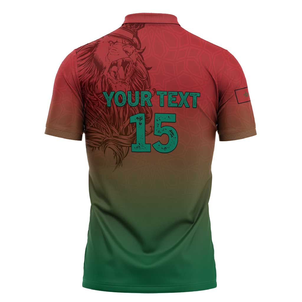Custom Morocco Football Zipper Polo Shirt 2025 Victory Is Ours