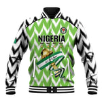 Custom Nigeria Football Baseball Jacket Super Eagles - Let’s Do It Again