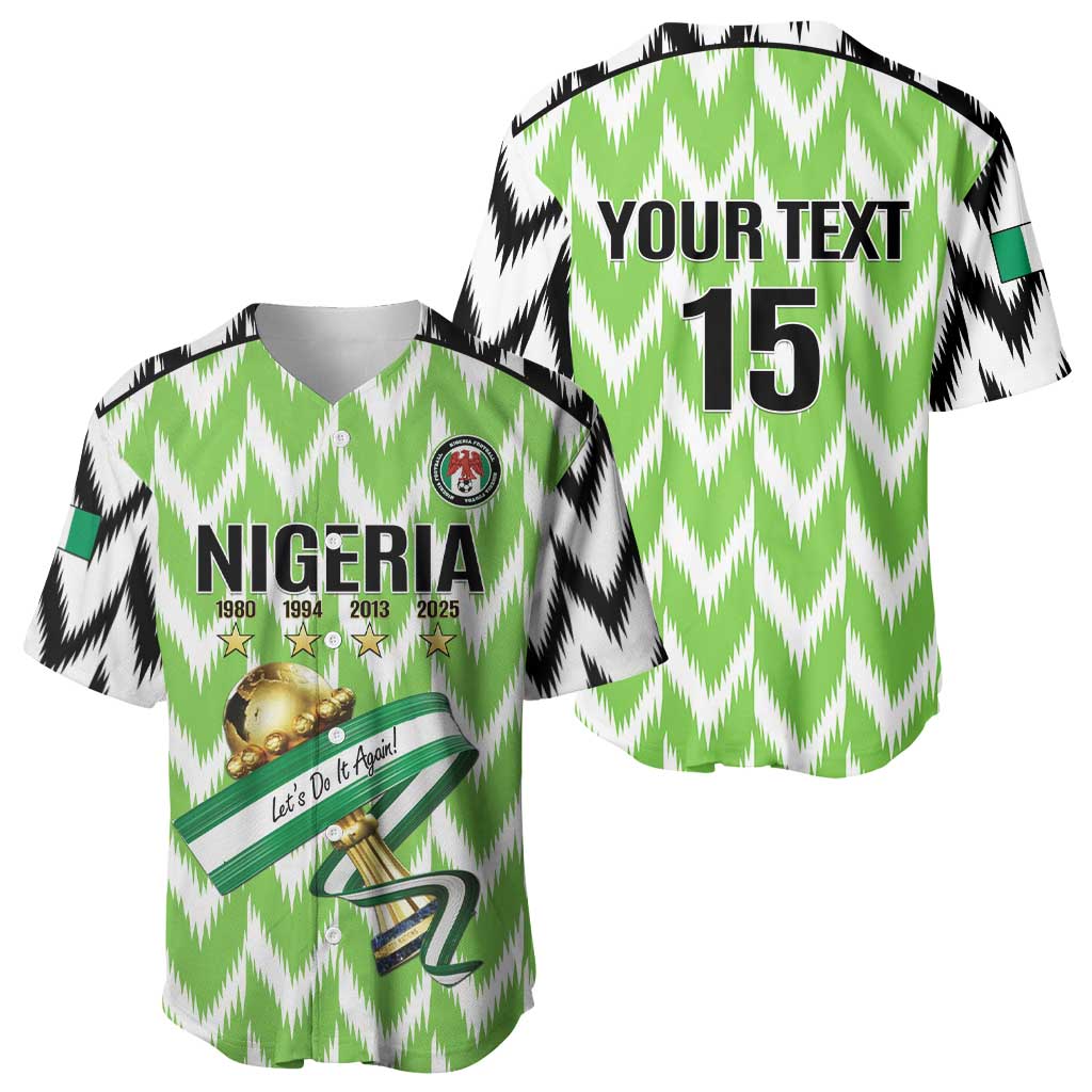 Custom Nigeria Football Baseball Jersey Super Eagles - Let’s Do It Again