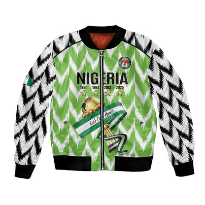 Custom Nigeria Football Bomber Jacket Super Eagles - Let’s Do It Again