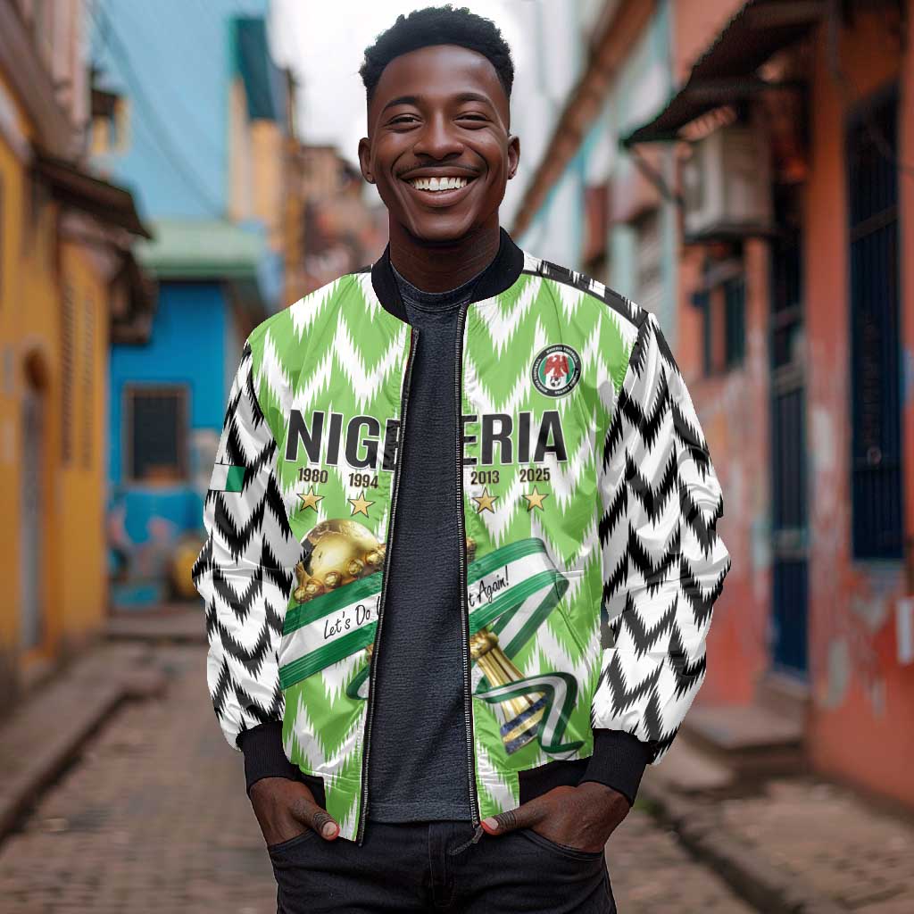 Custom Nigeria Football Bomber Jacket Super Eagles - Let’s Do It Again