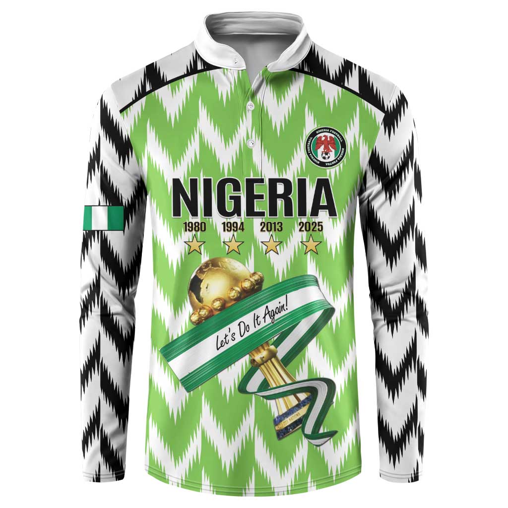 Custom Nigeria Football Button Sweatshirt Super Eagles - Let’s Do It Again