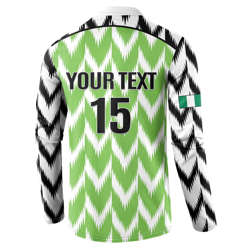 Custom Nigeria Football Button Sweatshirt Super Eagles - Let’s Do It Again