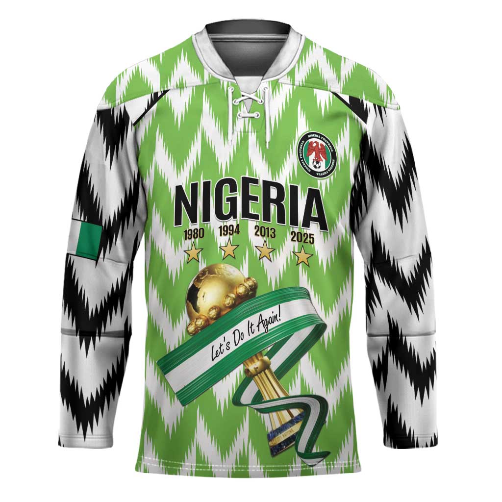Custom Nigeria Football Hockey Jersey Super Eagles - Let’s Do It Again
