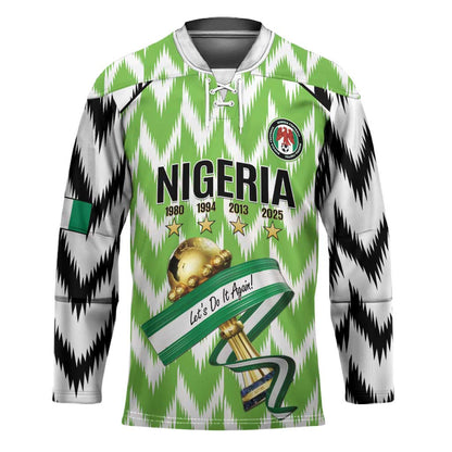 Custom Nigeria Football Hockey Jersey Super Eagles - Let’s Do It Again