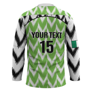Custom Nigeria Football Hockey Jersey Super Eagles - Let’s Do It Again