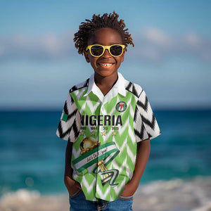 Custom Nigeria Football Kid Hawaiian Shirt Super Eagles - Let’s Do It Again
