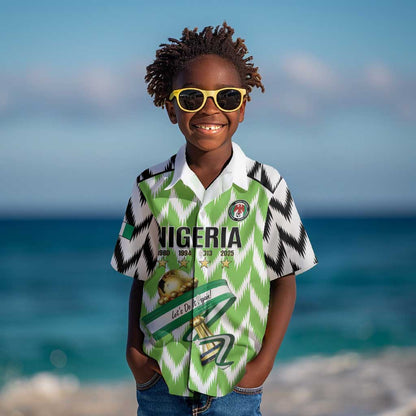 Custom Nigeria Football Kid Hawaiian Shirt Super Eagles - Let’s Do It Again