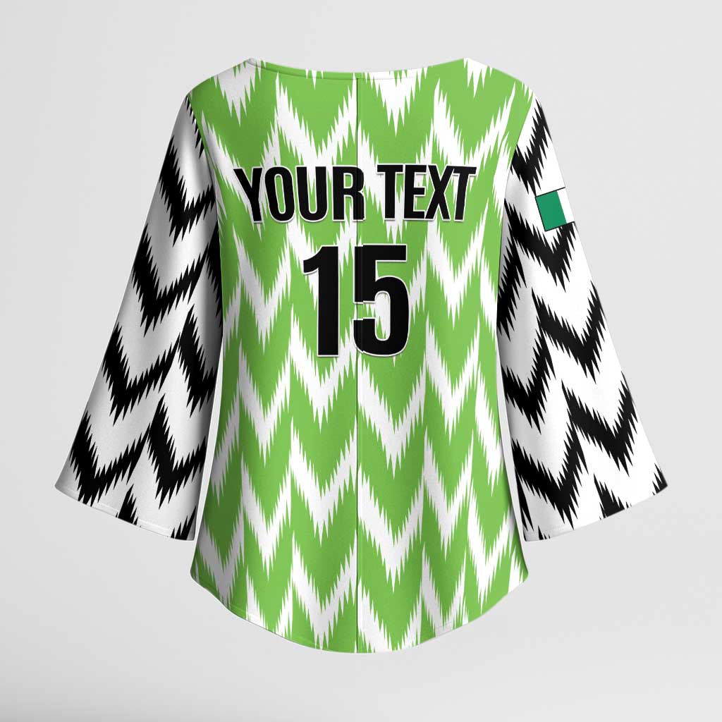 Custom Nigeria Football Kimono Sleeve Blouse Super Eagles - Let’s Do It Again