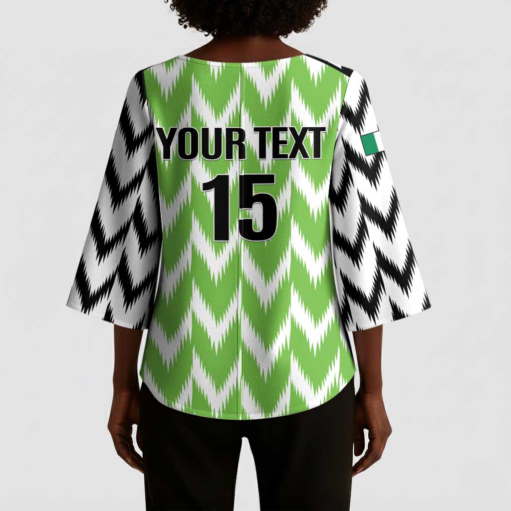 Custom Nigeria Football Kimono Sleeve Blouse Super Eagles - Let’s Do It Again