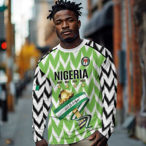 Custom Nigeria Football Long Sleeve Shirt Super Eagles - Let’s Do It Again
