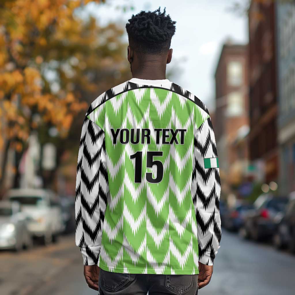 Custom Nigeria Football Long Sleeve Shirt Super Eagles - Let’s Do It Again