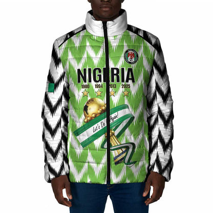 Custom Nigeria Football Padded Jacket Super Eagles - Let’s Do It Again