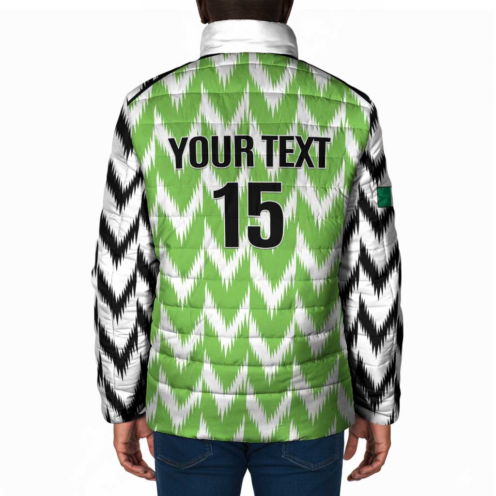 Custom Nigeria Football Padded Jacket Super Eagles - Let’s Do It Again