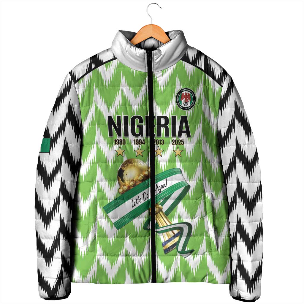 Custom Nigeria Football Padded Jacket Super Eagles - Let’s Do It Again