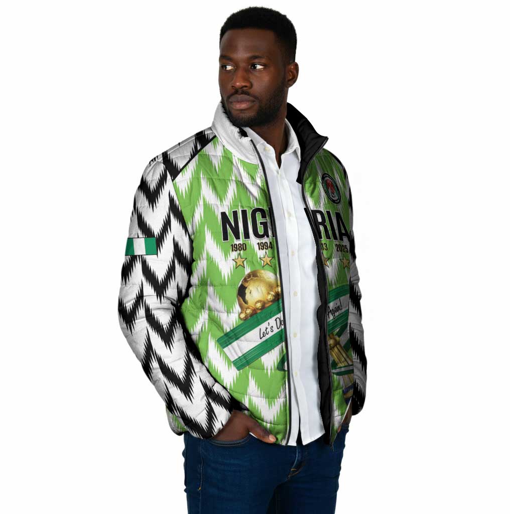 Custom Nigeria Football Padded Jacket Super Eagles - Let’s Do It Again