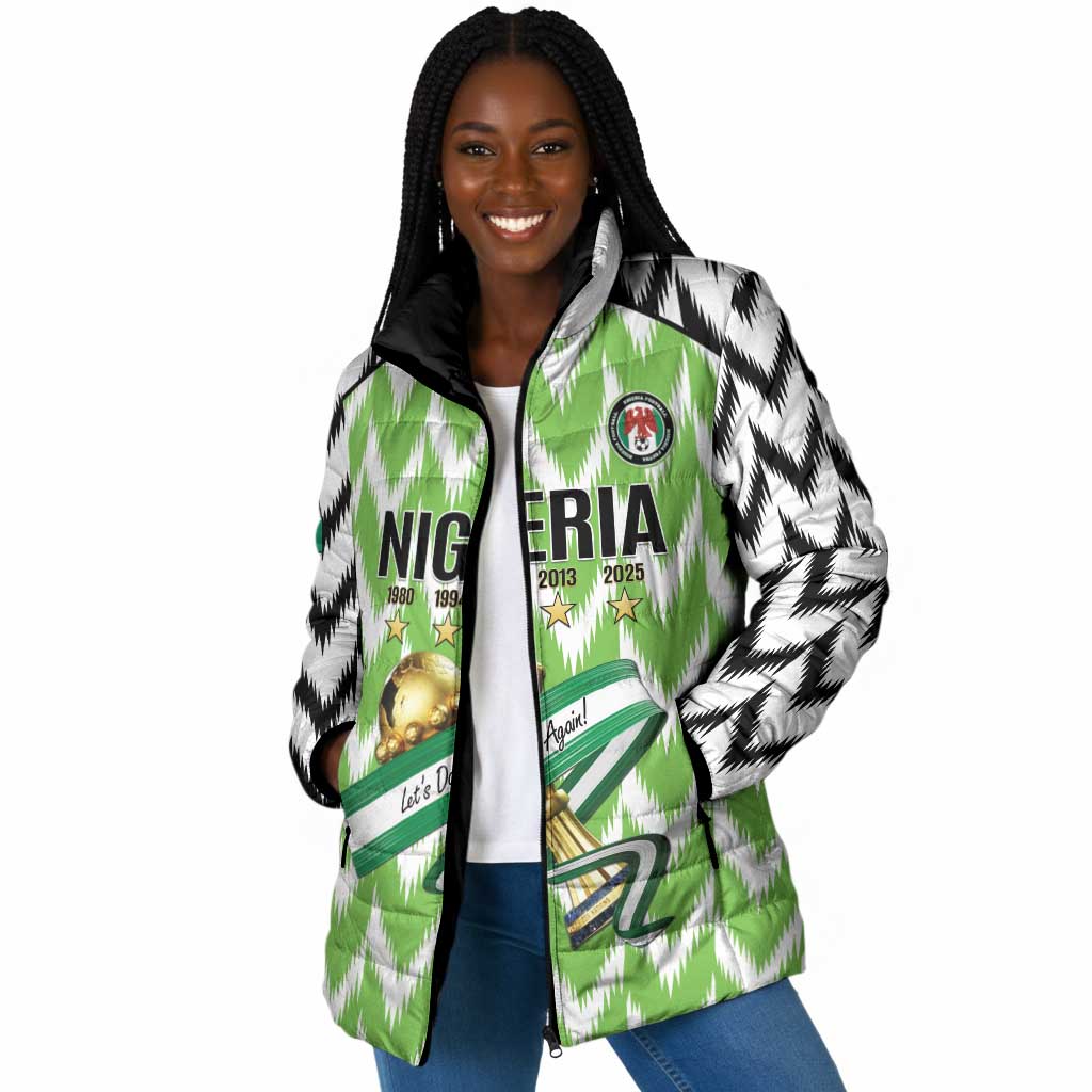 Custom Nigeria Football Padded Jacket Super Eagles - Let’s Do It Again