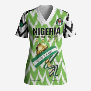 Custom Nigeria Football Scrub Top Super Eagles - Let’s Do It Again