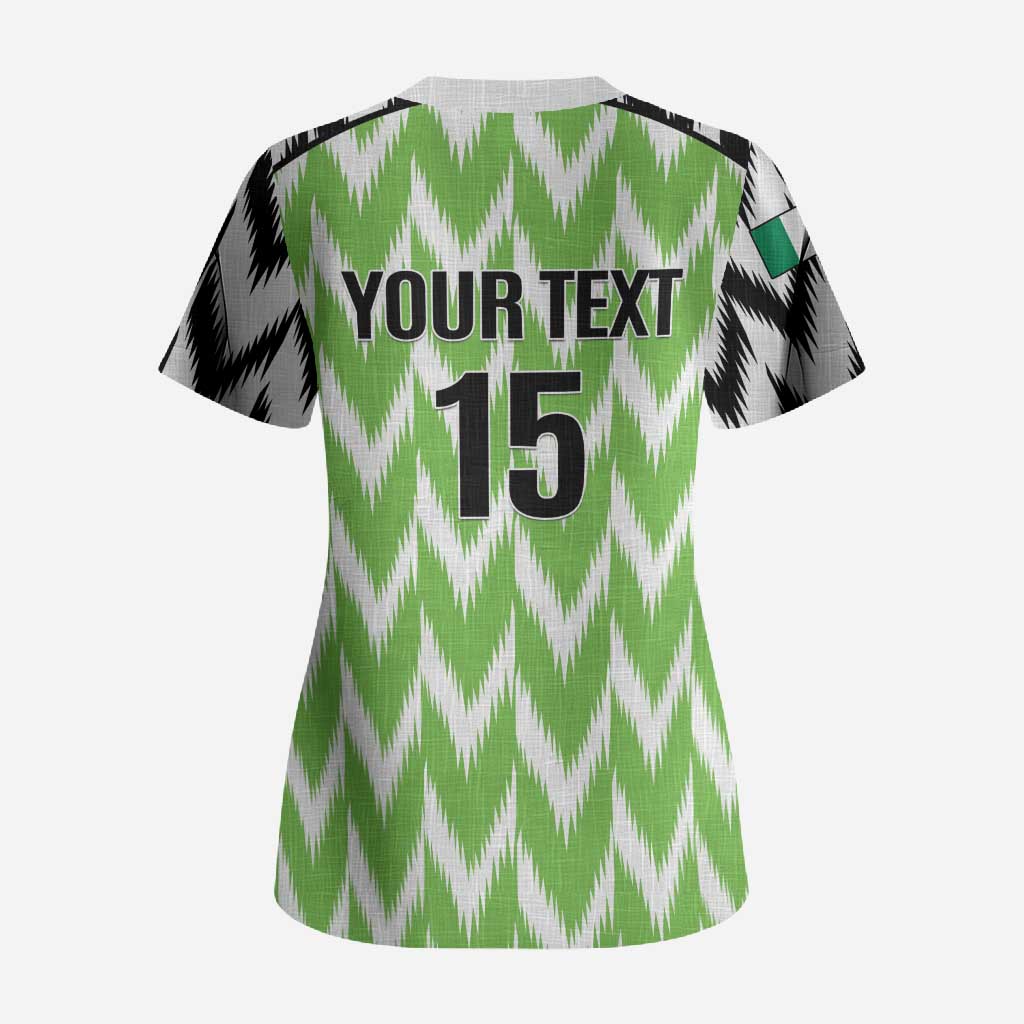 Custom Nigeria Football Scrub Top Super Eagles - Let’s Do It Again