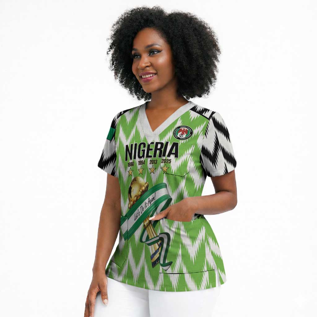 Custom Nigeria Football Scrub Top Super Eagles - Let’s Do It Again