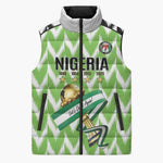 Custom Nigeria Football Sleeveless Puffer Jacket Super Eagles - Let’s Do It Again