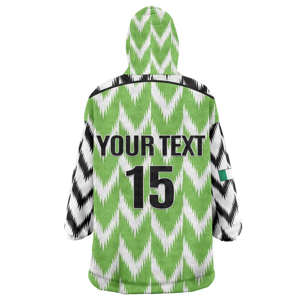 Custom Nigeria Football Wearable Blanket Hoodie Super Eagles - Let’s Do It Again