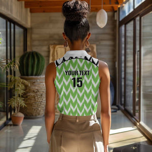 Custom Nigeria Football Women Sleeveless Polo Shirt Super Eagles - Let’s Do It Again