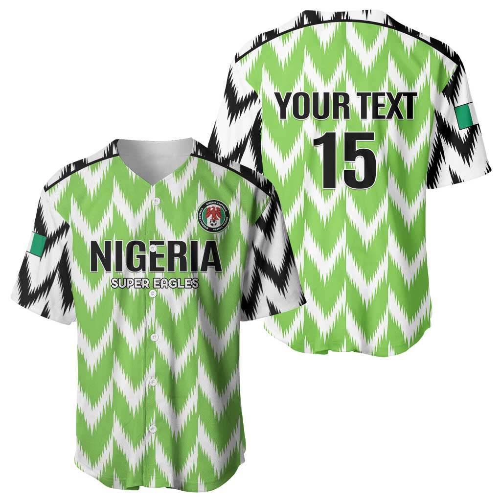 Custom Nigeria Football Baseball Jersey Go Champions Super Eagles