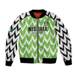 Custom Nigeria Football Bomber Jacket Go Champions Super Eagles