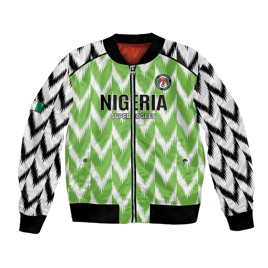 Custom Nigeria Football Bomber Jacket Go Champions Super Eagles