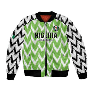 Custom Nigeria Football Bomber Jacket Go Champions Super Eagles