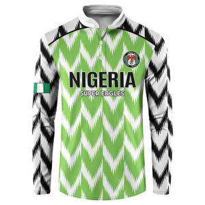 Custom Nigeria Football Button Sweatshirt Go Champions Super Eagles