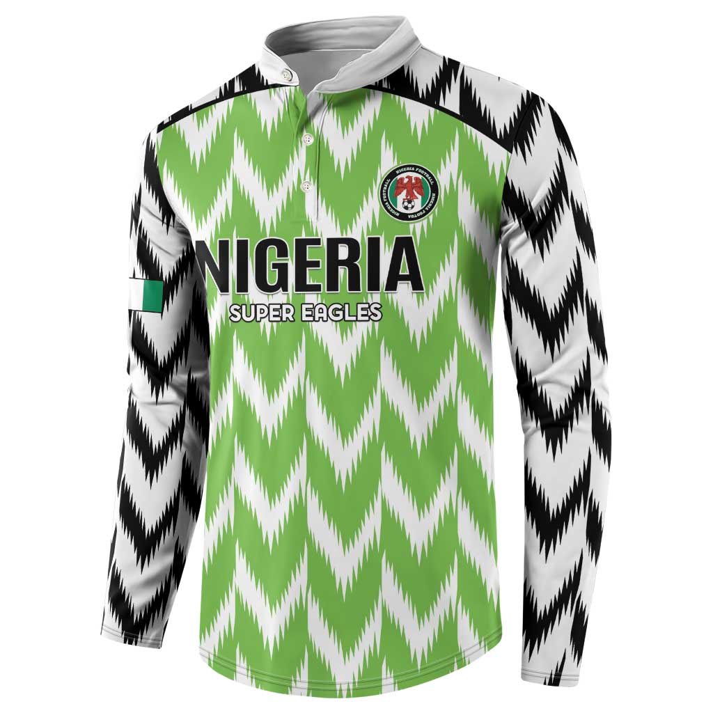 Custom Nigeria Football Button Sweatshirt Go Champions Super Eagles