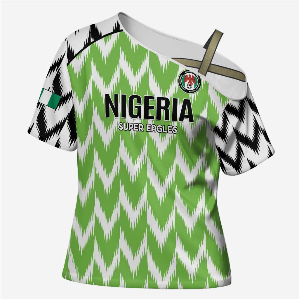 Custom Nigeria Football Cross Shoulder Shirt Go Champions Super Eagles